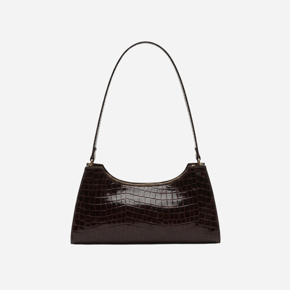 crocodile-pattern-patent-leather-shoulder-bag