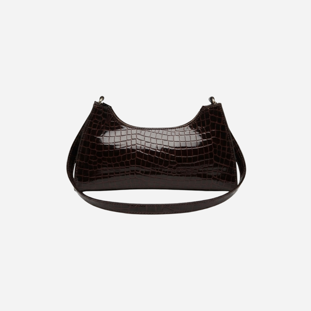 crocodile-pattern-patent-leather-shoulder-bag